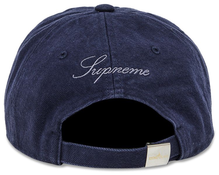 Supreme x Stone Island Denim 6 Panel Navy