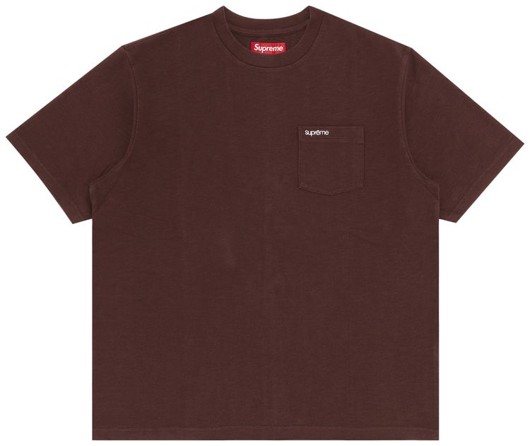 Supreme Short Sleeve Pocket Tee Brown
