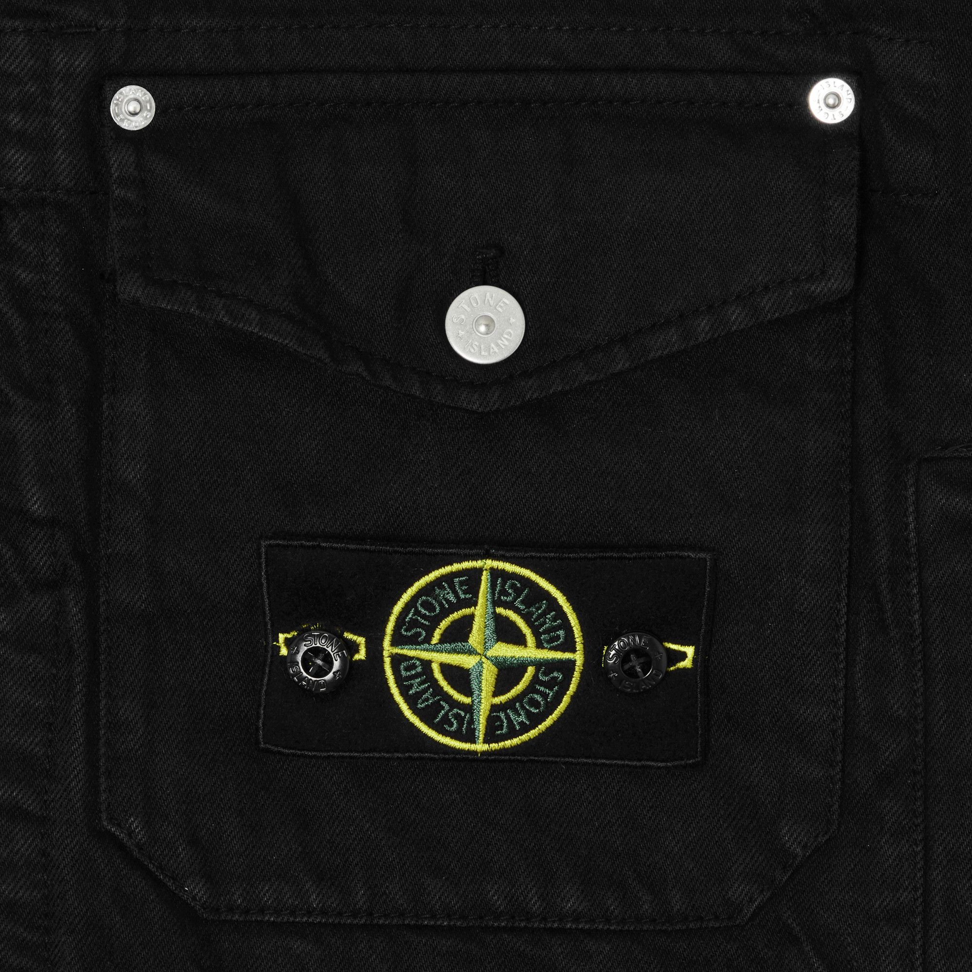 Buy Supreme x Stone Island Denim Trucker Jacket 'Black Buy Supreme x Stone Island Denim Trucker Jacket 'Black