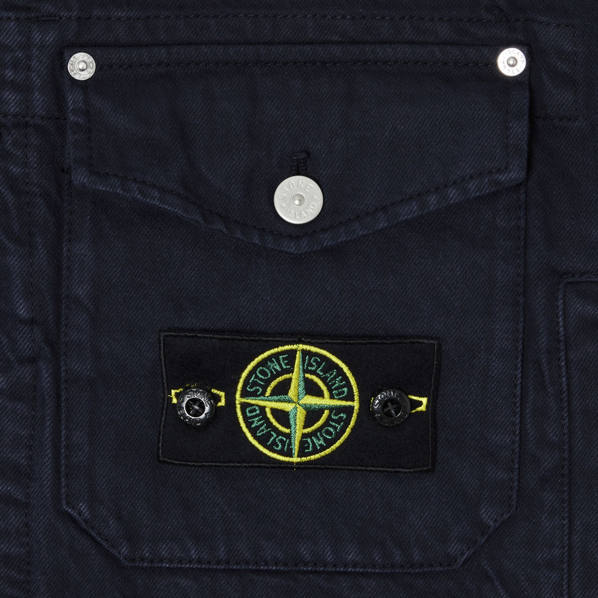 Size xl Supreme x Stone Island Denim Trucker Jacket 'Navy'