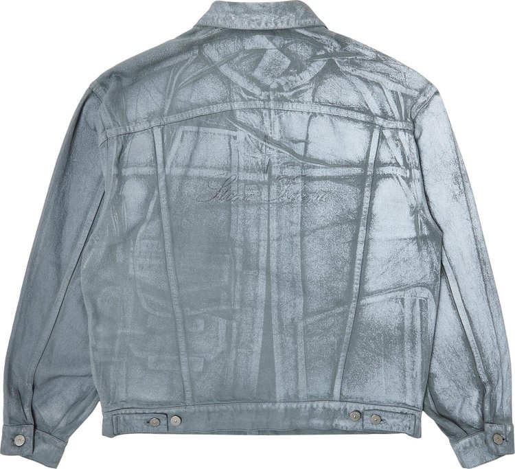 Supreme x Stone Island Denim Trucker Jacket Reflective