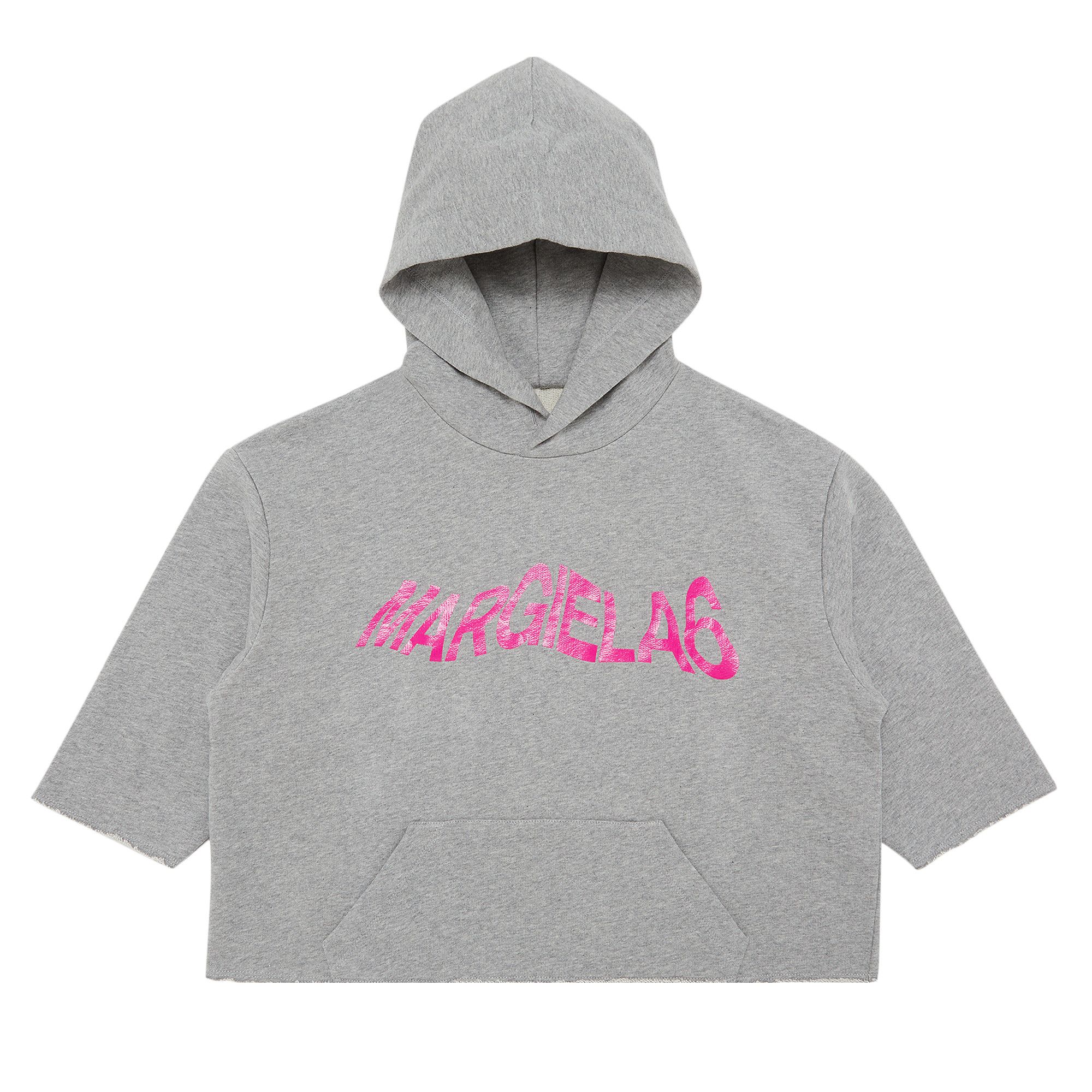 Buy MM6 Maison Margiela Kids Hoodie 'Grey Melange/Super Pink