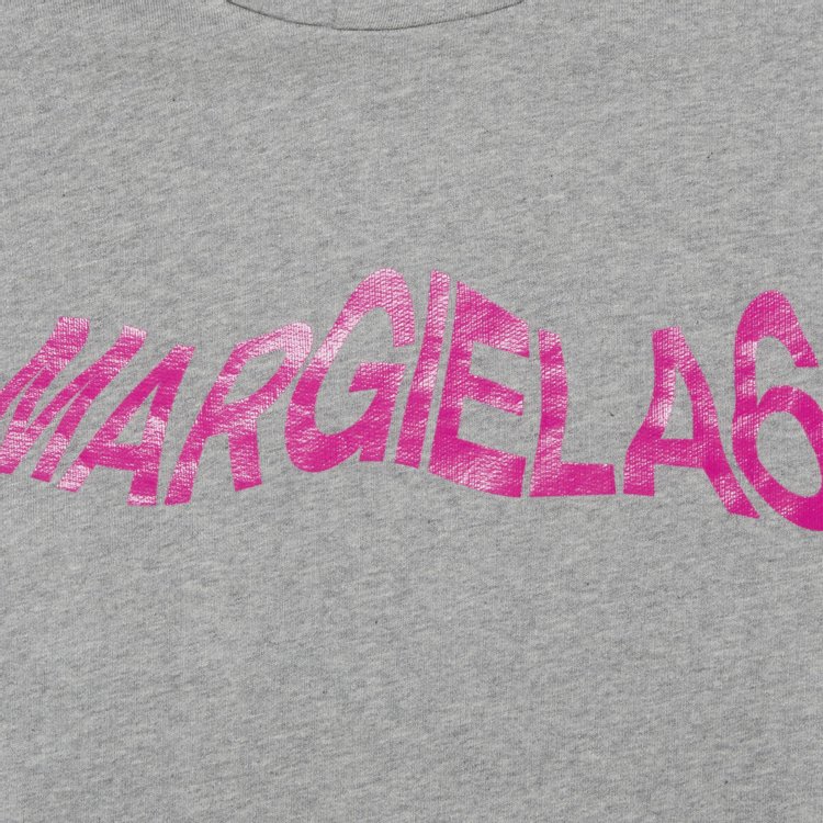 MM6 Maison Margiela Kids Hoodie Grey MelangeSuper Pink