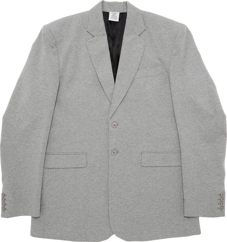 Vetements Boxy Jersey Tailored Jacket 'Grey Melange'