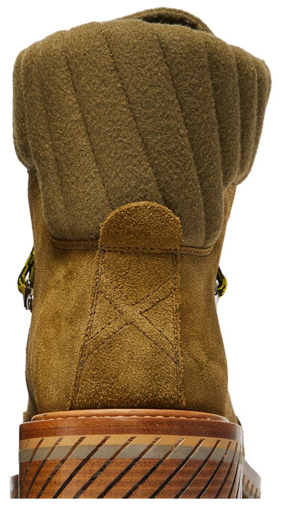 Off White Gstaad Ankle Boot Olive Green