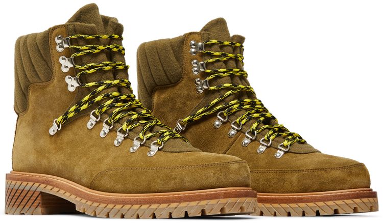 Off White Gstaad Ankle Boot Olive Green