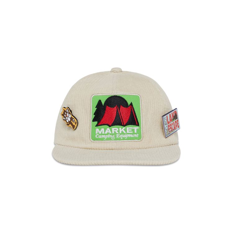 Market Land Escape 6 Panel Cord Hat Cream