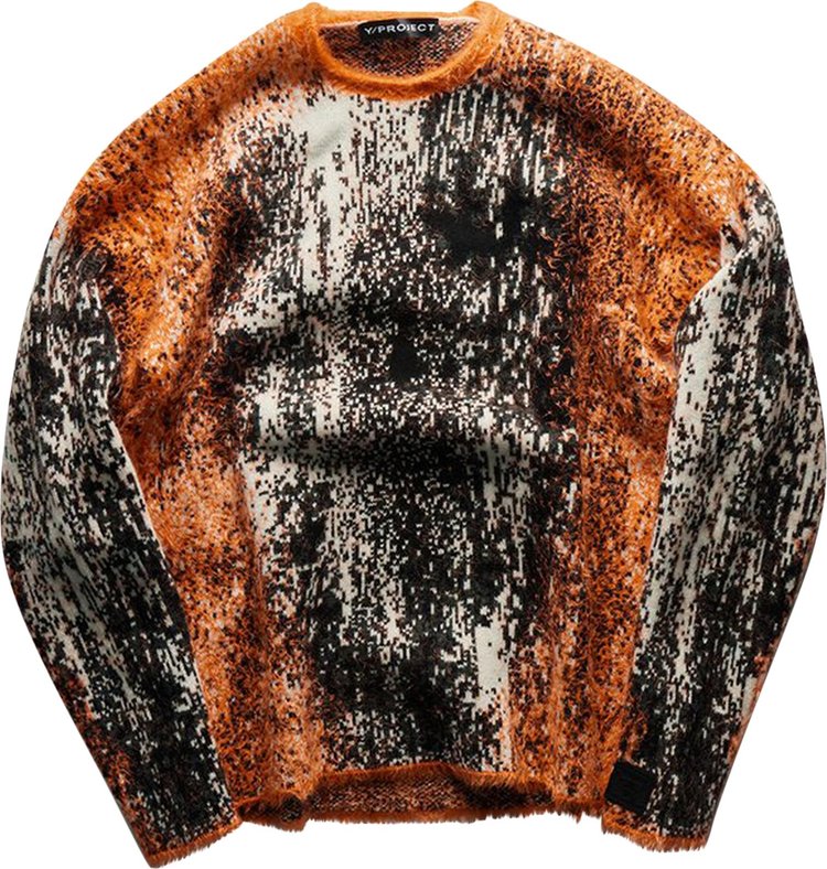 Y/Project Gradient Hairy Knit Sweater 'Orange/White/Black'