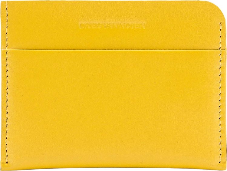 Dries Van Noten Leather Card Holder 'Yellow'