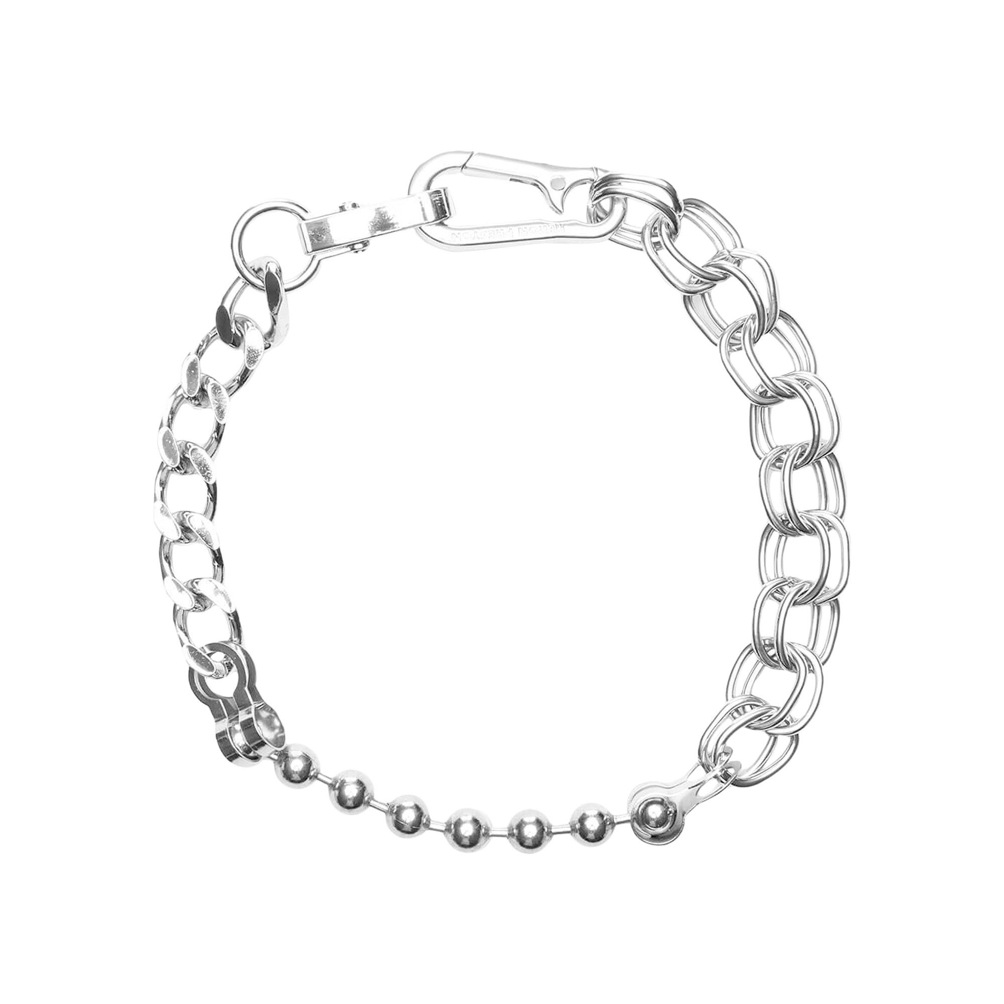 Buy Heron Preston Multi Chain Necklace 'Silver/Orange