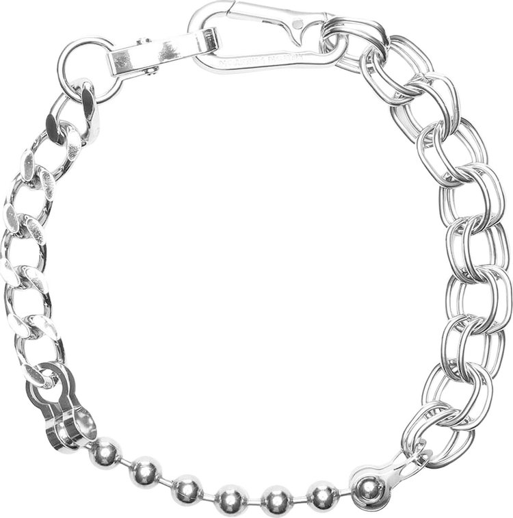 Heron Preston Multi Chain Necklace 'Silver/Orange'
