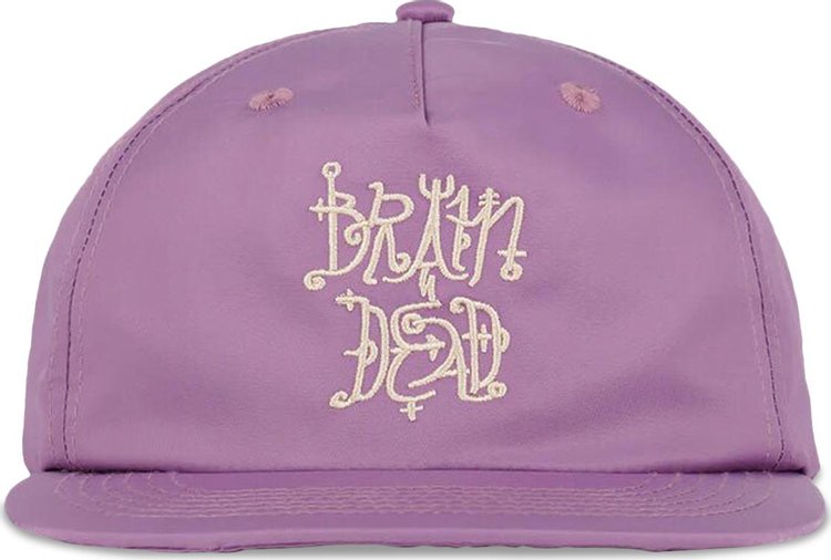 Brain Dead Scripture 5 Panel Hat Plum