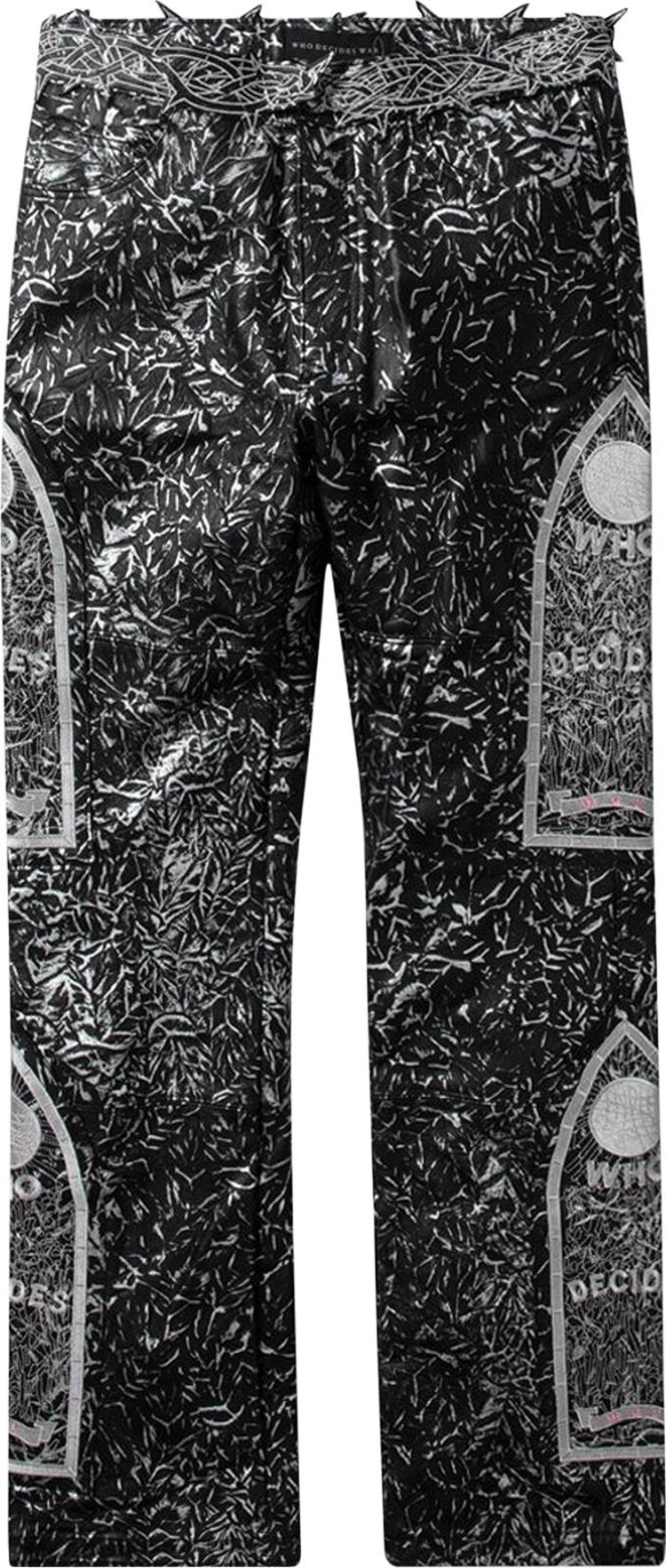 Who Decides War Foil Leather Pant 'Coal'