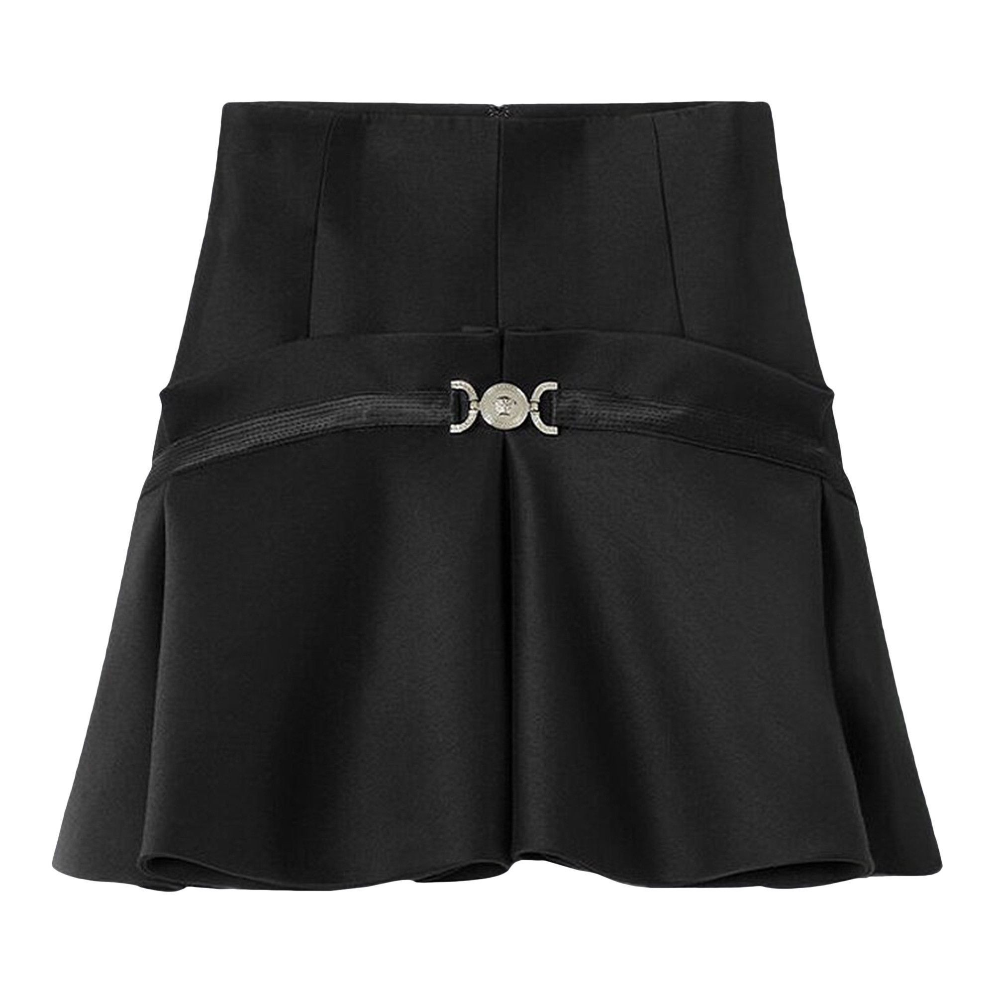 Buy Versace Medusa 95 Box Pleat Mini Skirt 'Black' - 1012092