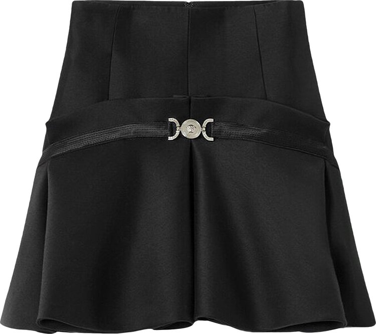 Versace Medusa 95 Box Pleat Mini Skirt 'Black'