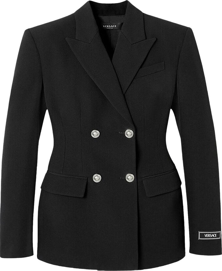 Buy Versace Hourglass Double Breasted Blazer 'Black' - 1012000 1A06750 ...