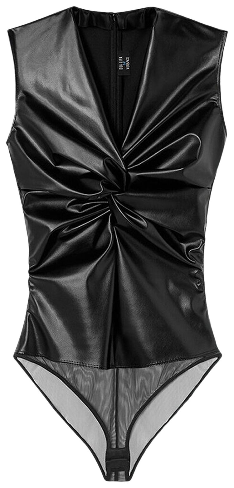 Versace Knotted Bodysuit Black