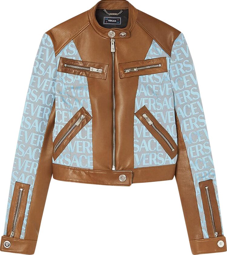 Versace All Over Jacket 'Pale Blue/Beige'