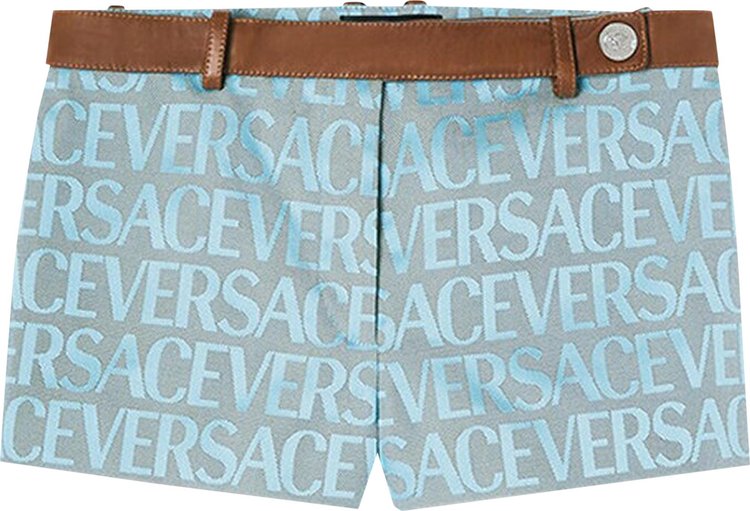 Versace All Over Print Shorts 'Pale Blue/Beige'