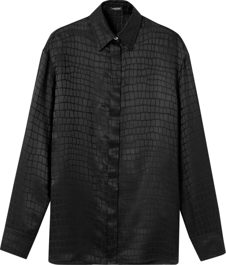Versace Concealed Skinned Shirt 'Black'