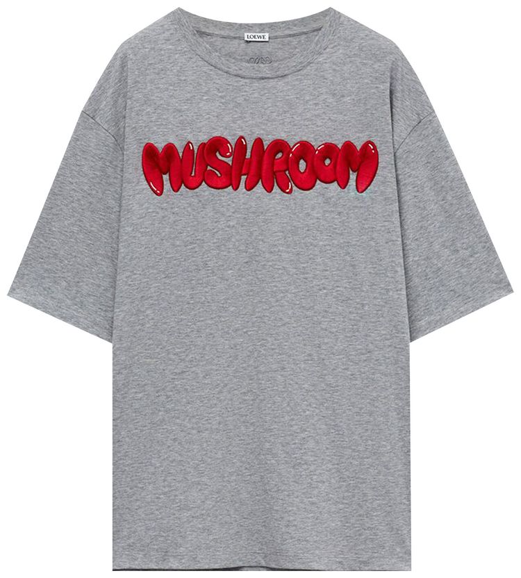 Loewe Mushroom T Shirt Grey Melange