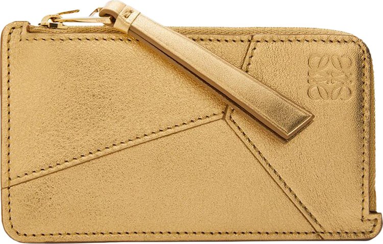 Loewe Puzzle Coin Card Holder 'Gold/Oak'
