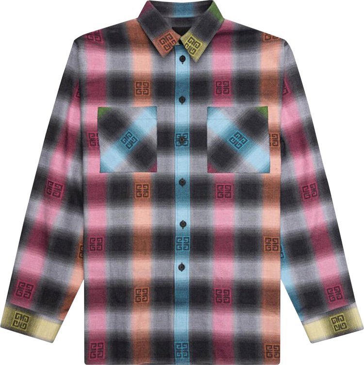 Givenchy Oversized Fit Long-Sleeve Shirt Wth Chest Pockets 'Multicolor'