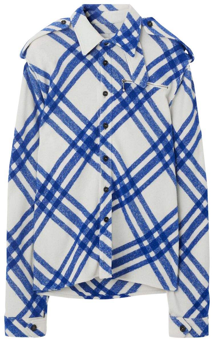 Burberry Plaid Check Button Up Shirt Jacket Knight