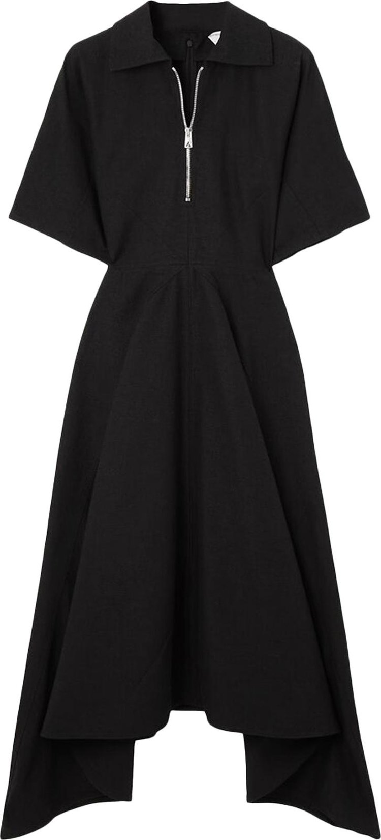 Bottega Veneta Knotted Midi Dress 'Black'