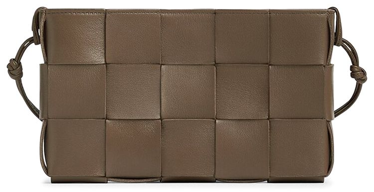 Bottega Veneta Baguette Pochette Shoulder Bag Taupe GreyGold