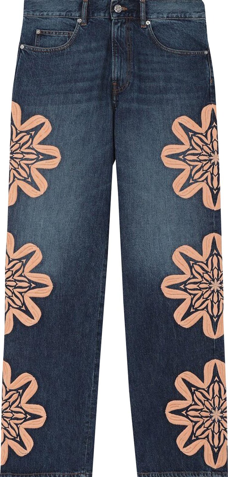 BLUEMARBLE Embroidered Bootcut Denim Pants 'Blue Blue'