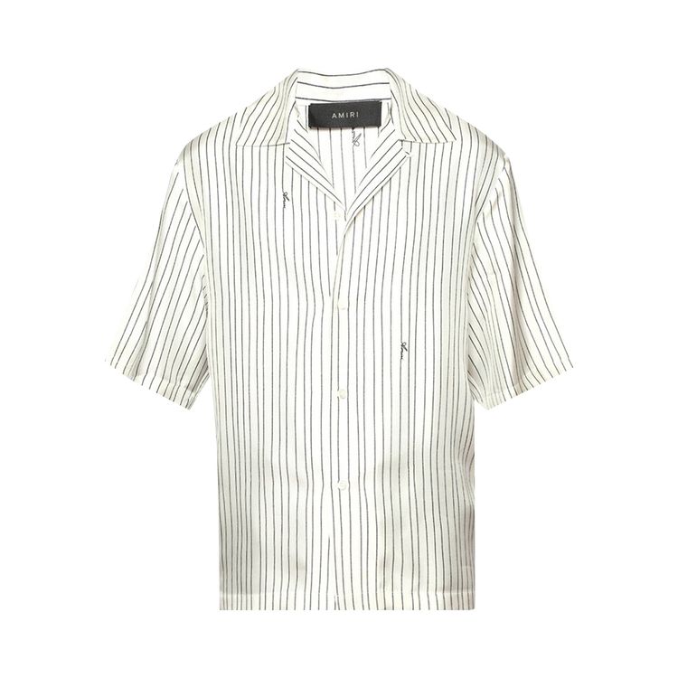 Amiri Script Short Sleeve Shirt White