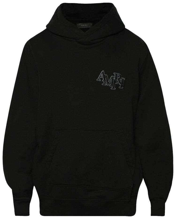 Amiri Staggered Hoodie Black