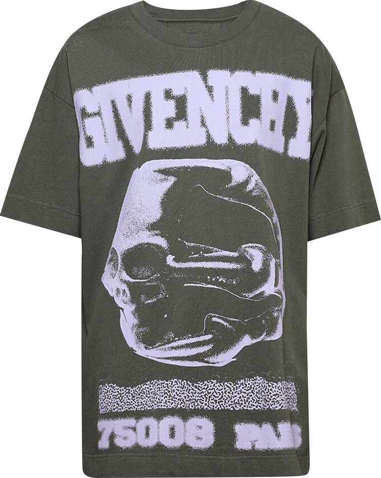 Givenchy Logo Ring Printed Crewneck T-Shirt 'Greyish Green'