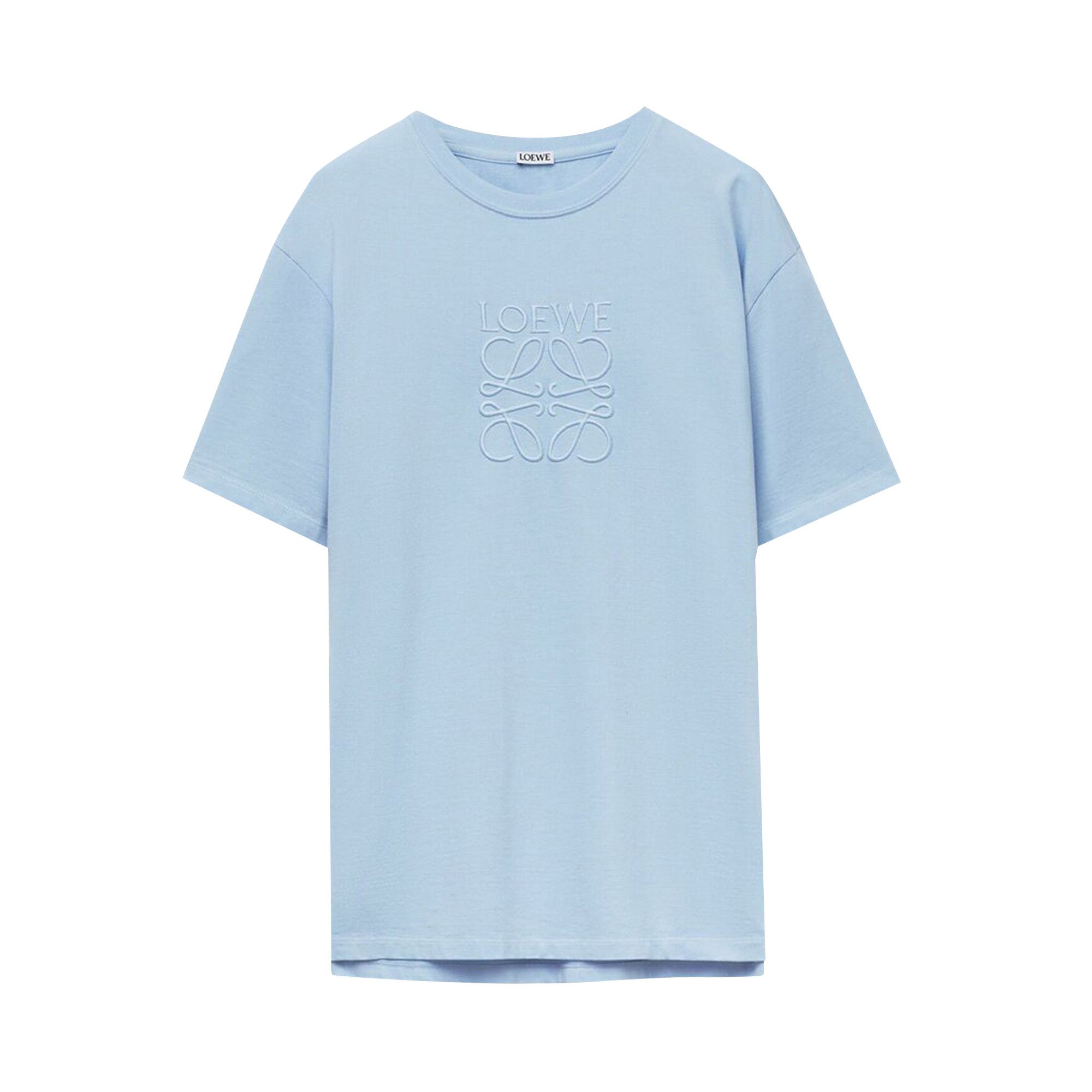 Tシャツ・カットソー LOEWE Cropped Anagram T-Shirt in Light Blue Cropped T-shirt in cotton Blue - LOEWE