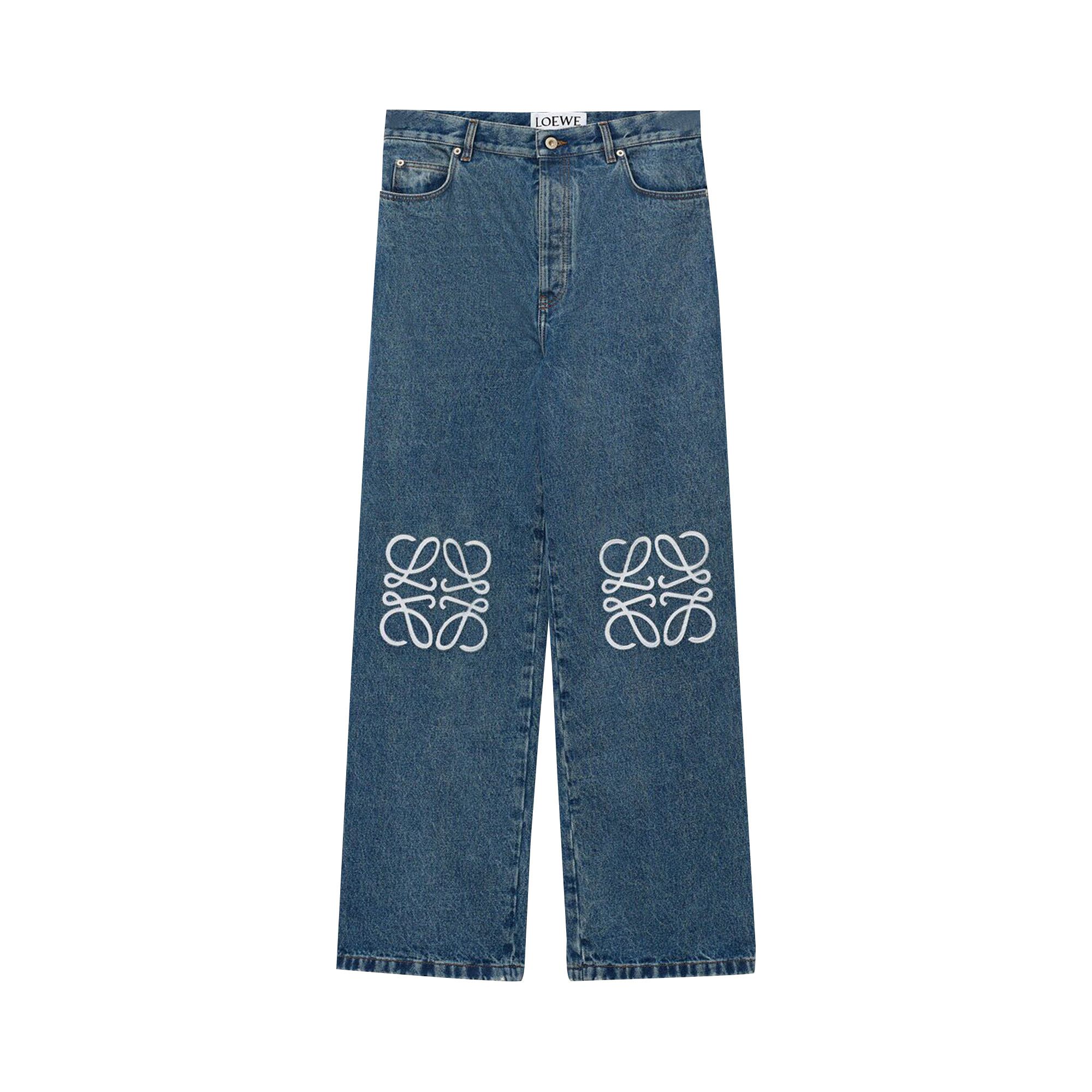Buy Loewe Anagram Baggy Jeans 'Mid Denim Blue' - H526Y11X65