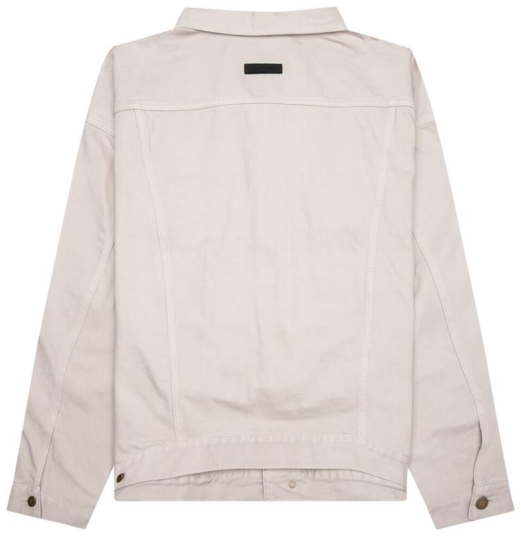 Fear of God Essentials Denim Jacket Silver Cloud