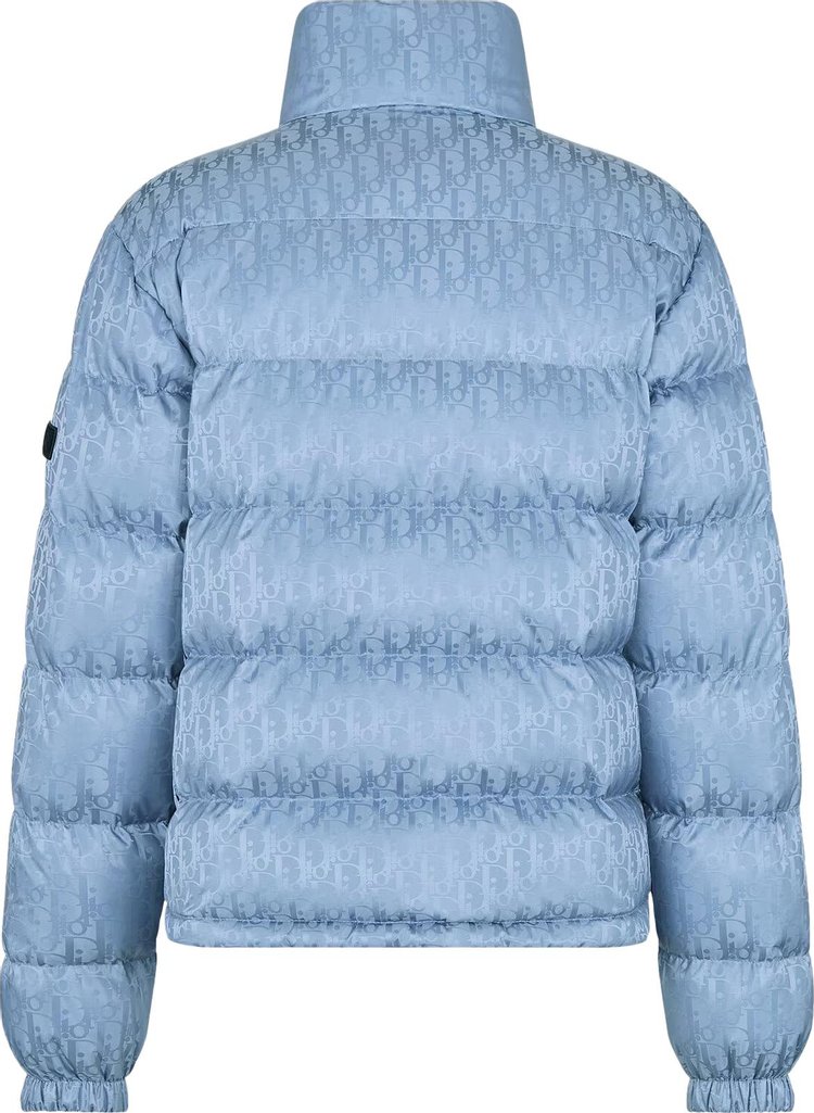 Dior Oblique Down Jacket Blue Technical Jacquard