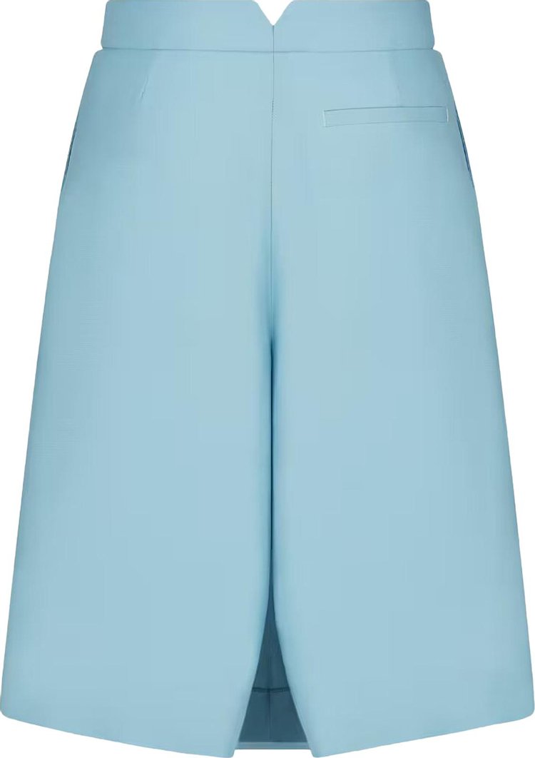 Dior Pleated Kilt Shorts Sky Blue