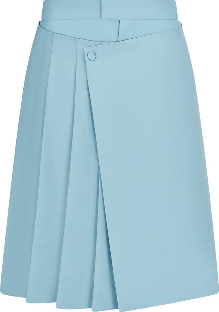 Dior Pleated Kilt Shorts Sky Blue