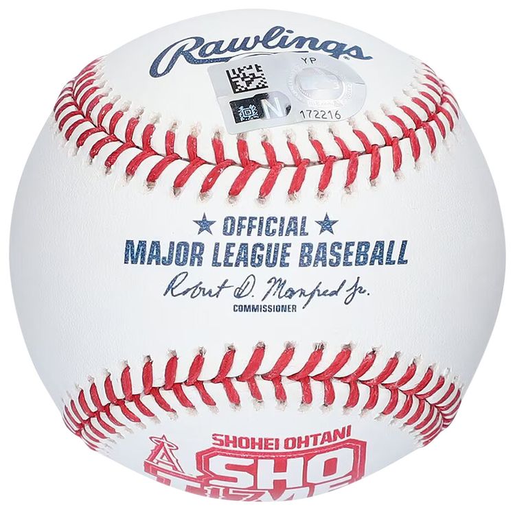 Autographed Los Angeles Angels Shohei Ohtani Fanatics Authentic AL MVP Logo Baseball Kanji Signature WhiteRed