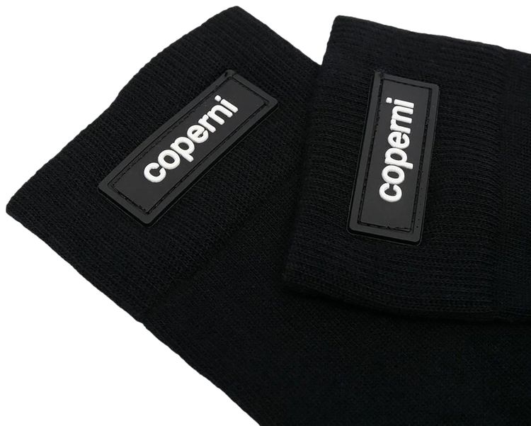 Coperni Over The Knee Logo Socks Black