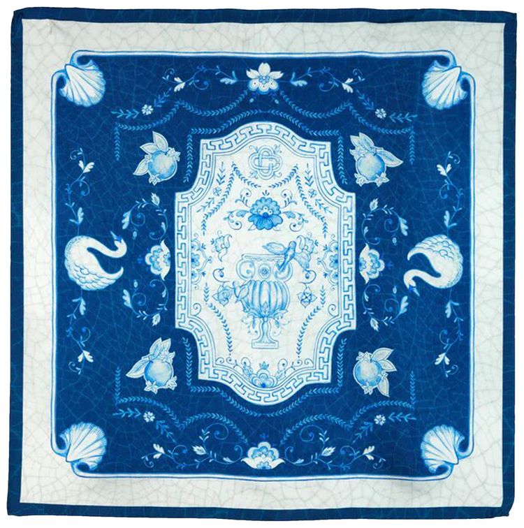 Casablanca Plat A Dessert Scarf 'Blue/White'