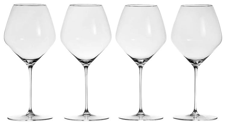 Tiffany  Co Pinot Noir Wine Glass Set Of 4 Crystal Glass