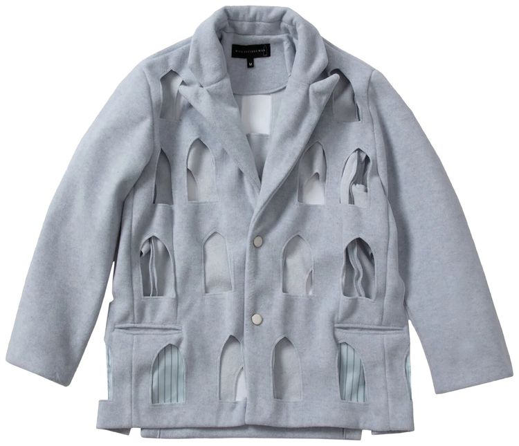 Who Decides War Stained Glass Laser Blazer Grey