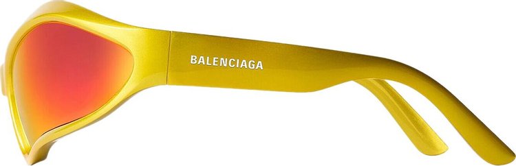 Balenciaga Fennec Oval Sunglasses YellowRed