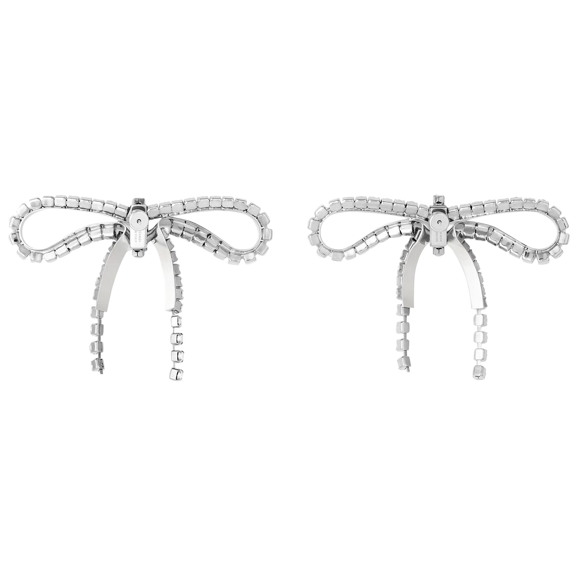 Buy Balenciaga Archive Ribbon Earrings Silver 748031 TZ23S 7155 GOAT UK