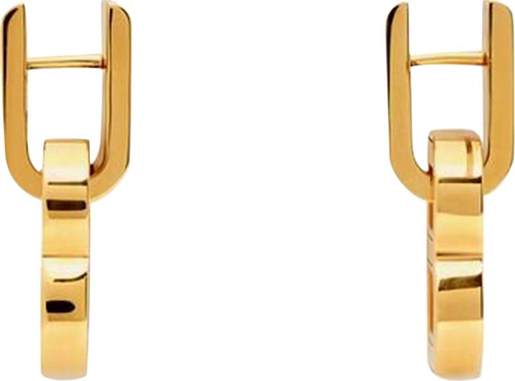 Balenciaga Hourglass Earrings Gold