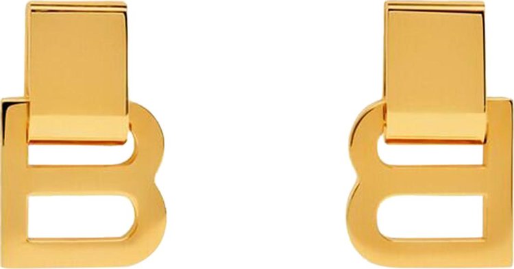 Balenciaga Hourglass Earrings Gold