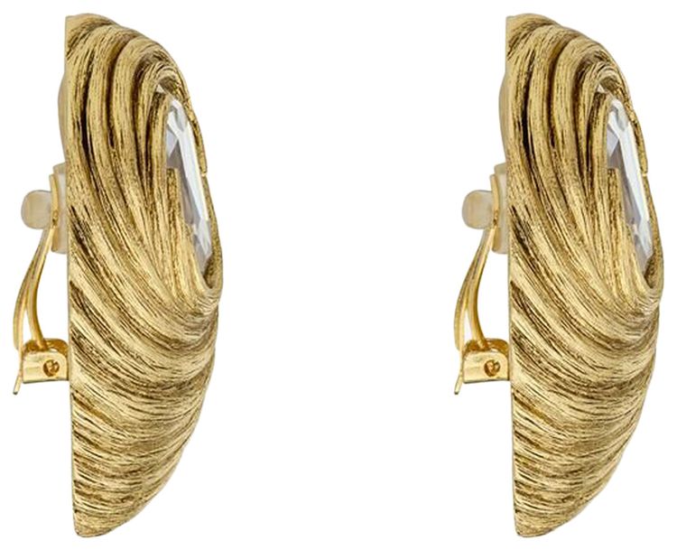 Saint Laurent Crystal Cocoon Earrings CrystalGold